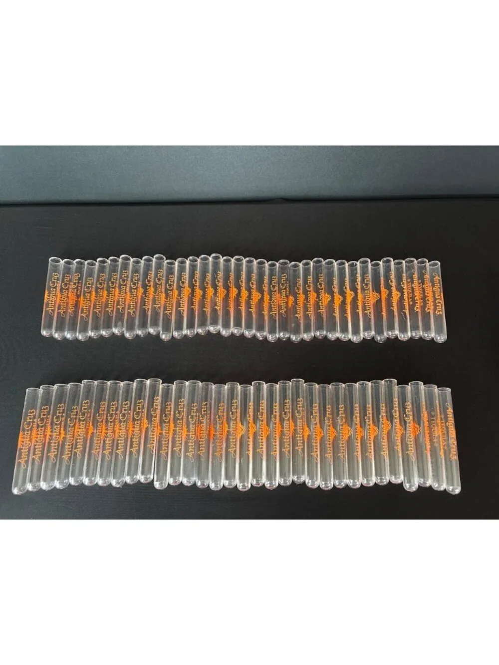 Plastic Test Tube Lot of 76 Shooters Tooters Barware Antiqua Cruz Jägermeister